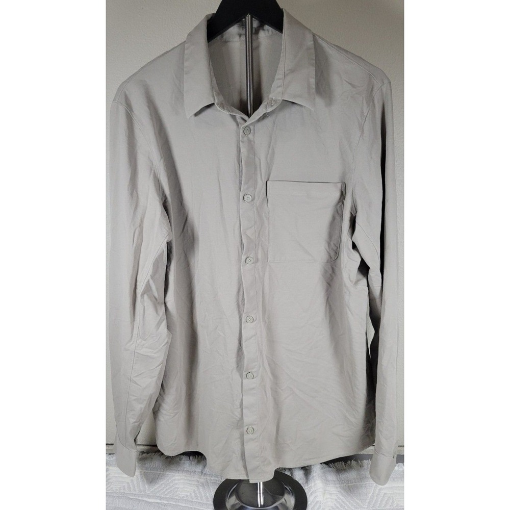 Lululemon Commission Long Sleeve Shirt Ventlight "One Thing At A Time" Men's L